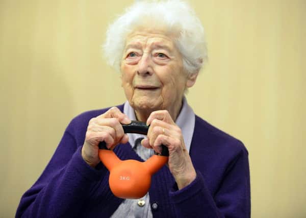 Staying Active in South Tyneside over 50's group.  Joyce McDonald