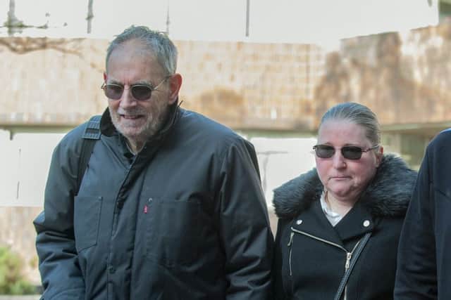 Julie and Fred Dobinson attend son Shaun Dobinson's inquest in Sunderland.