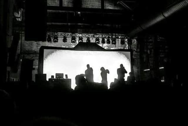 A view from the crowd of Young Fathers at the Boiler Shop in Newcastle.