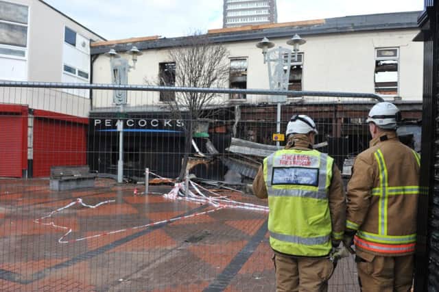 The aftermath of a devastating fire at Peacocks store, Blandford Street, Sunderland.