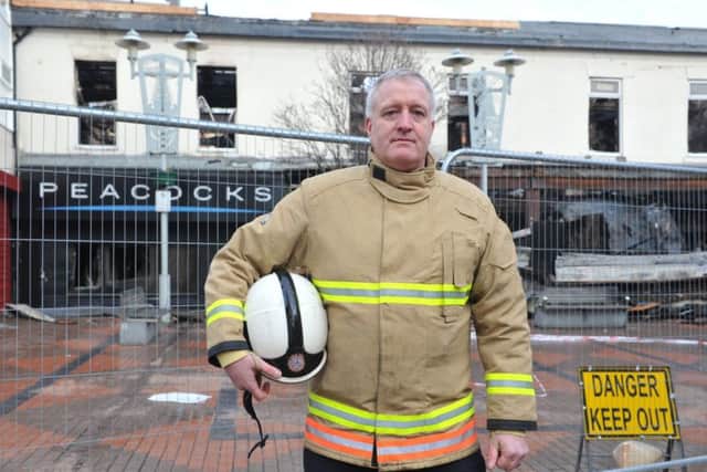 Steve Burdis, Head of Service Delivery at the scene of the fire.