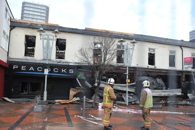 The aftermath of devastating fire at Peacocks store, Blandford Street, Sunderland.