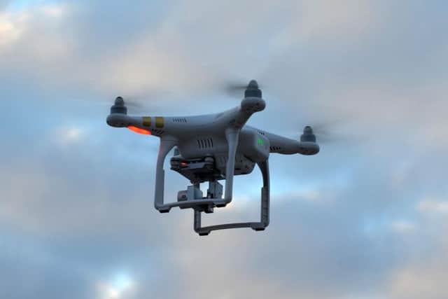 A drone in flight