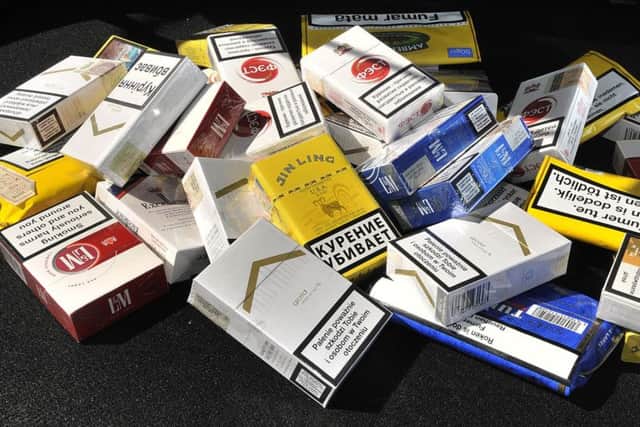 A haul of illegal cigarettes seized by trading standards officers.