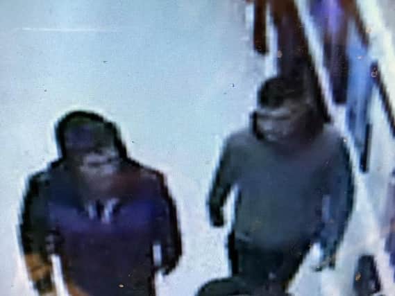 A CCTV image taken from the Poundstretcher store in Peterlee which has been released by police.