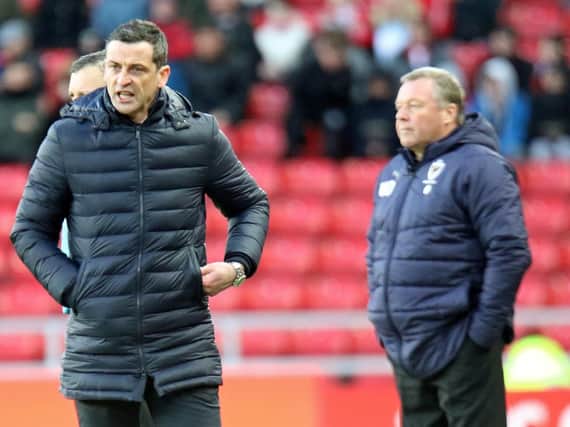 Sunderland boss Jack Ross watched his side record a 1-0 win over AFC Wimbledon.