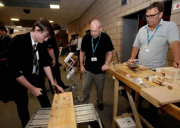 Students find out about the construction industry at a previous Work Discovery Week programme.