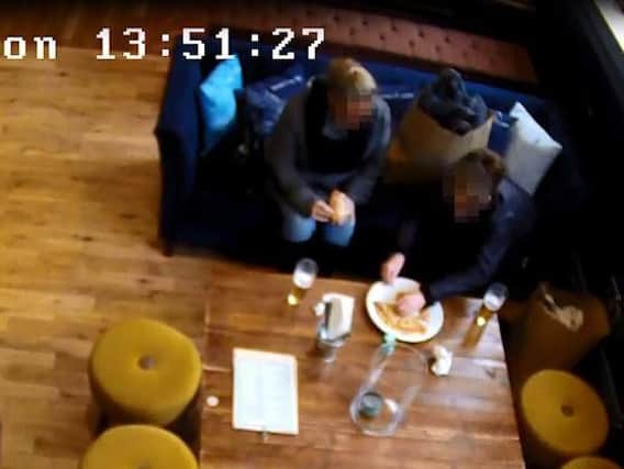 An image from the CCTV footage taken at The Peacock.