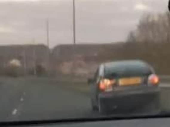 Still from the video of the Renault Megane on the A690