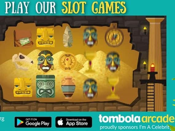 Adverts for the gambling website Tombola Arcade have been banned from appearing in the 'I'm A Celebrity' app