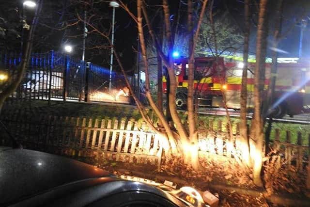 Tyne and Wear Fire and Rescue Service on the scene of the blaze.