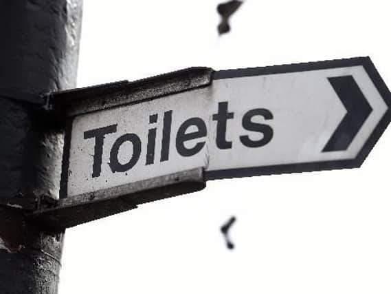 Public toilet sign
