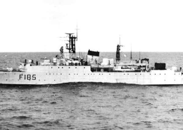 HMS Relentless at sea.