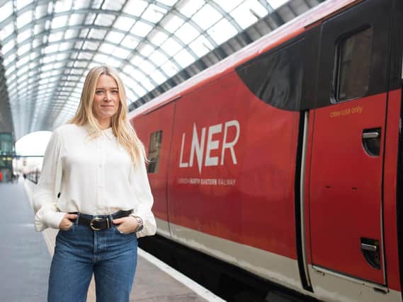 Broadcaster Edith Bowman launches LNER's Track Record, an audio journey which has been created to celebrate the people along the train operator's east coast route, and their diverse accents Pic: David Parry/PA Wire.