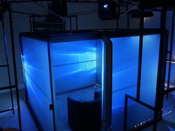 Blue Room, a virtual reality suite which allows specialists to create a safe environment for children with autism to confront their fears with the help of a therapist. Pic: Third Eye NeuroTech/Newcastle University/PA Wire.