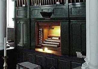 The organ inside Holy Trinity Church in the East End.