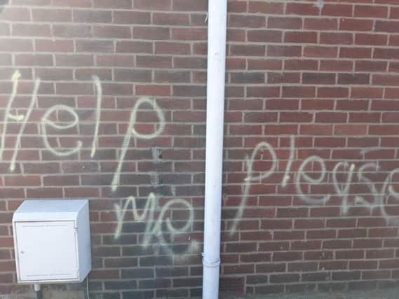 The words have been spotted on the Sunderland estates in recent weeks.