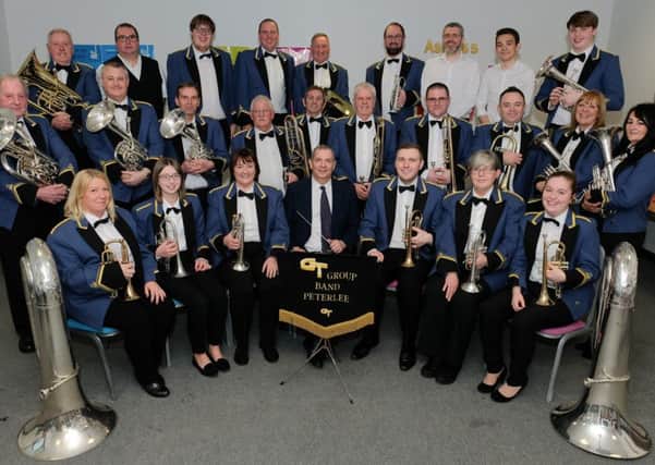 GT Group Band Peterlee is marking 25 years since it was first sponsored by the manufacturing company. Photo by Keith Taylor.