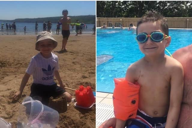 Bradley Lowery enjoying his holiday in Scarborough - where the respite home in his memory will be built.