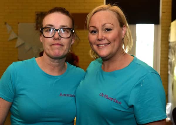 Cervical cancer survivors Annmarie Devlin (left) and Catherine Baker (right).
