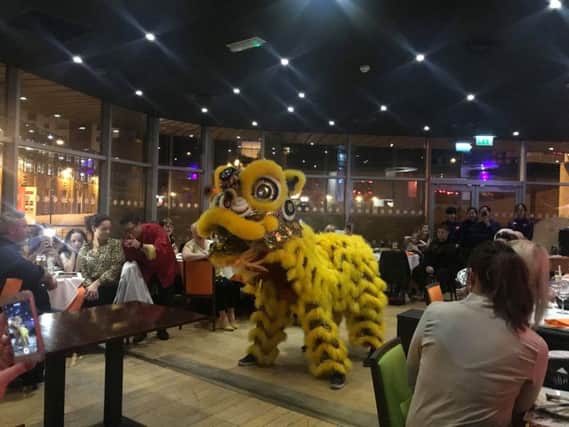 The lion dance at Asiana