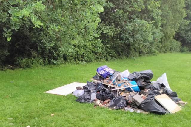 Waste found at Barmston Park, Washington, in July, 2017.