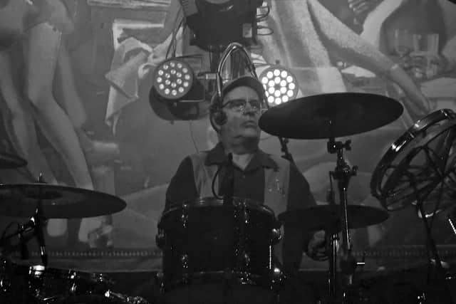 Ruts DC drummer Dave Ruffy as they played The Crack album in full at Riverside in Newcastle to mark its 40th anniversary. Pic: Gary Welford.