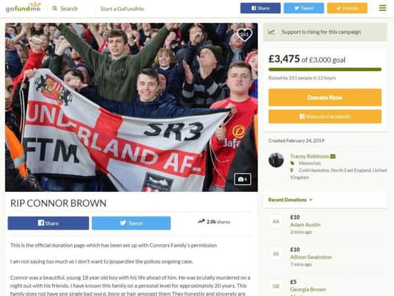 The GoFundMe page has raised thousands for Connor Brown's family already.