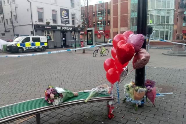 Flowers have been left at the scene following the tragedy.