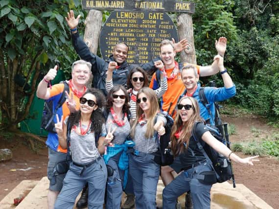 Team Kilimanjaro at the start of the climb. Pic: Chris Jackson/Getty Images.