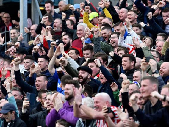 Sunderland fans at Bristol Rovers.