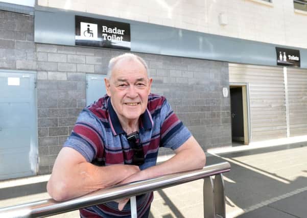 John Hill, 78, was stuck in  Park Lane Interchange public toilets for an hour