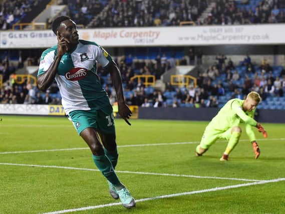 Freddie Ladapo could miss Plymouth's trip to Sunderland