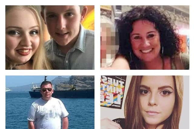 Clockwise from top left: Chloe Rutherford and boyfriend Liam Curry, Jane Tweddle-Taylor, Courtney Boyle and Philip Tron.