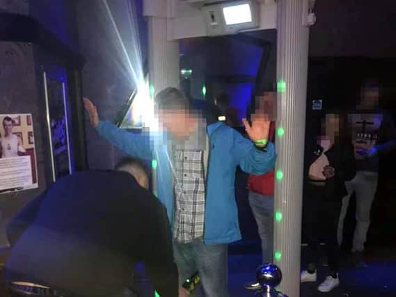The new security measure at Illusions nightclub in Sunderland. 
Image by Trojan Security NE.