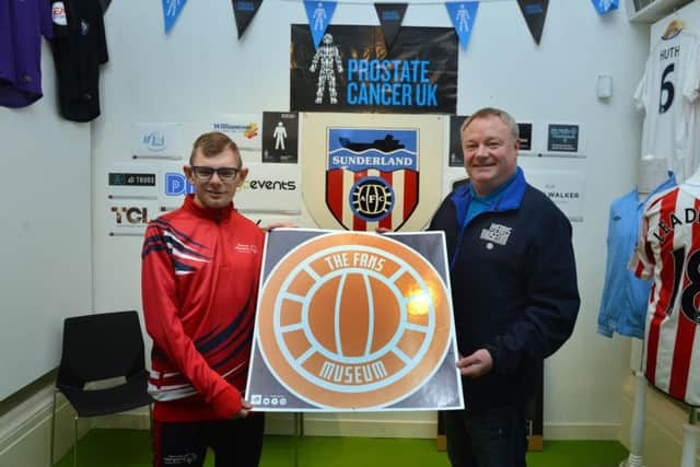 GB Special Olympic footballer Liam Lister visits Fans Museum were he's an ambassador ahead of the games in Abu Dhabi. Club founder Michael Ganley