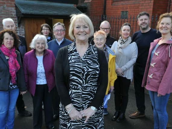 Sandra Faulkner and campaigners at Saturday's public meeting