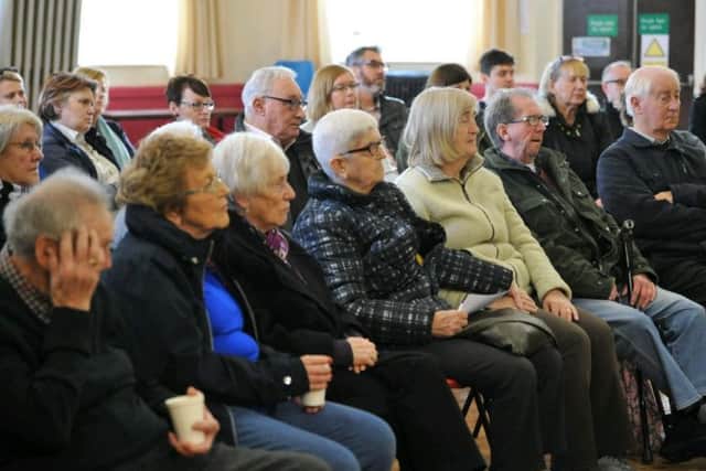 Members of the audience at Saturday's meeting