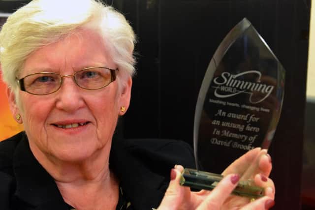 Slimming World consultant Lillian Drummond receives an Unsung Hero award