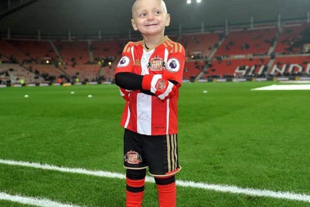 Bradley on the pitch at the Stadium of Light.