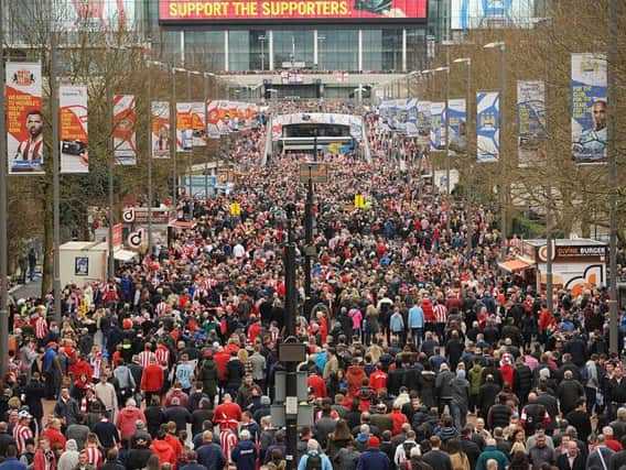 Sunderland fans outside Wembley