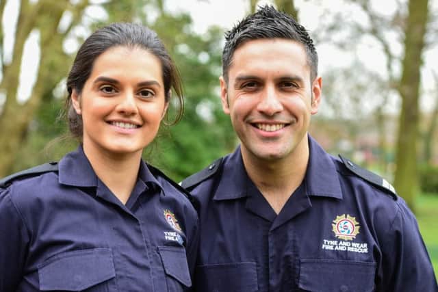 Jonny and Rachel Ramanayake are the first brother and sister firefighters at Tyne and Wear Fire and Rescue Service.