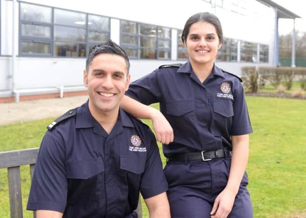 Jonny and Rachel Ramanayake are the first brother and sister firefighters at Tyne and Wear Fire and Rescue Service.
Photo by Tyne and Wear Fire and Rescue Service.