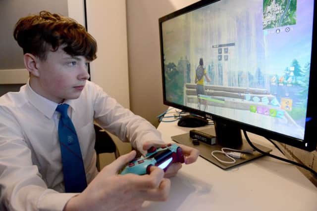 Fortnite player Cobie Lee Forth playing the game. Picture by FRANK REID