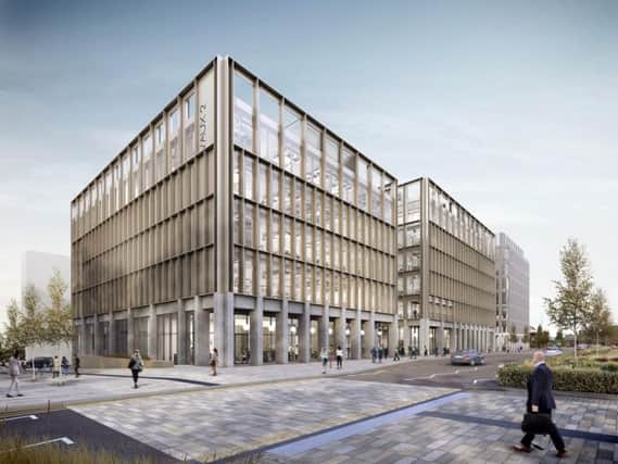 An artist's impression of how the new civic centre and public sector hub will look