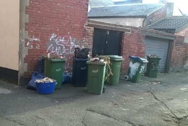 Edward Gill was seen dragging wheelie bins containing waste along a Hendon street.