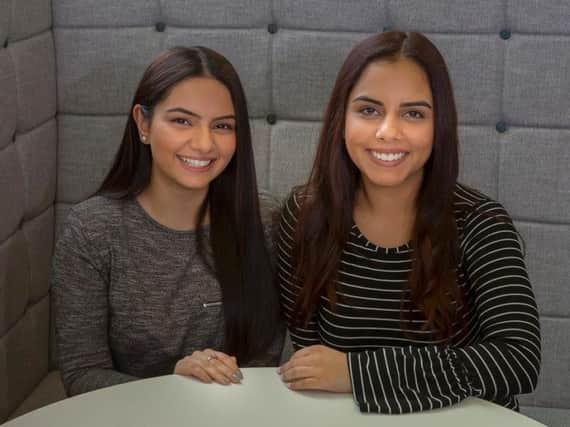 University of Sunderland student and sister Bhavika (stripey top) and Kanika Girdhar