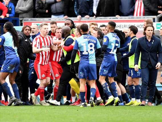 Jack Ross has offered his view on the incident when Sunderland took on Wycombe