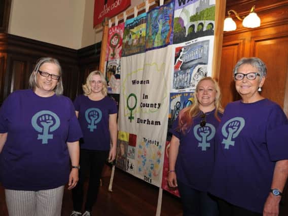 Members of the Women's Banner Group are calling for people to join in its blue plaque campaign.
