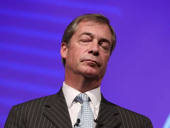 Nigel Farage will be in the North East this weekend. Picture: PA.